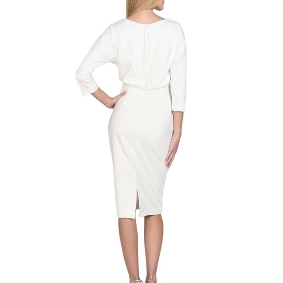 Badgley Mischka Boatneck Day Dress - 4 - Picture 2 of 8
